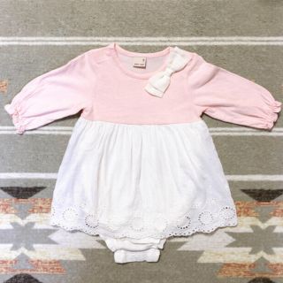 プティマイン(petit main)のベビー服どんどん出品❣️まとめ割あり　petit main 70サイズ　(ワンピース)