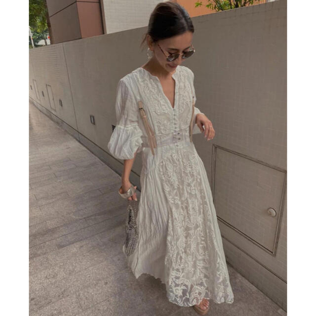 Ameri VINTAGE - ameri MEDI EMBROIDERY TULLE LACE DRESSの通販 by