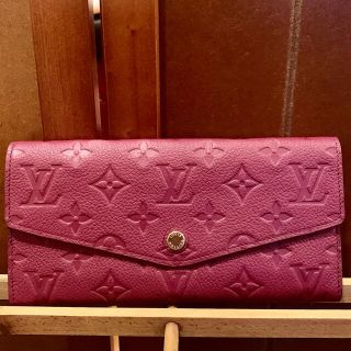 ルイヴィトン(LOUIS VUITTON)のLOUISVUITTON ポルトフォイユ キュリーズ アンプラント ワインレッド(財布)