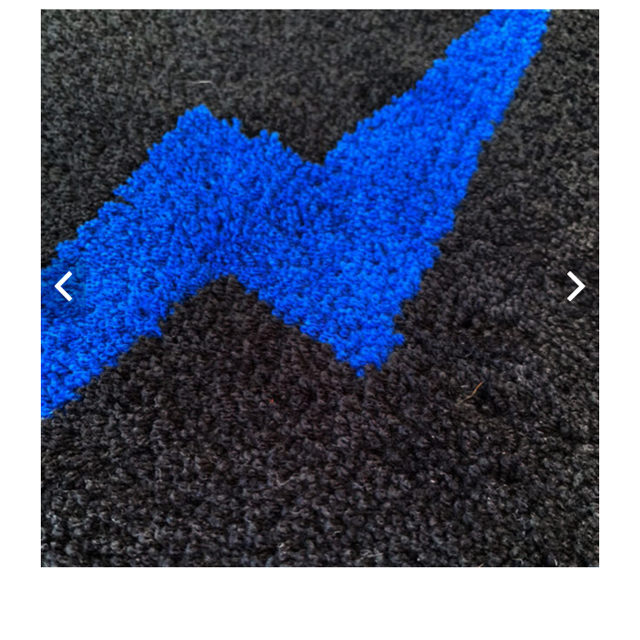 FRAGMENT(フラグメント)のfragment × gallery1950 ラグ L size 130cm 青 インテリア/住まい/日用品のラグ/カーペット/マット(ラグ)の商品写真