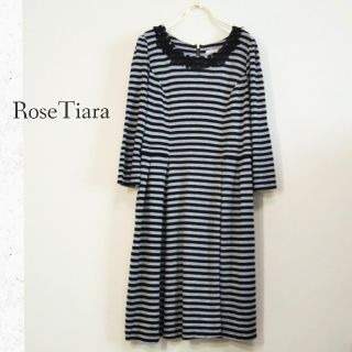 ローズティアラ(Rose Tiara)のローズティアラ☆ボーダー チュニック ワンピース 大きいサイズ42(ひざ丈ワンピース)