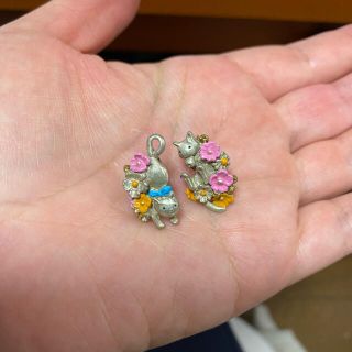 フランシュリッペ(franche lippee)のフランシュリッペ　ネコと花　ピアス(ピアス)