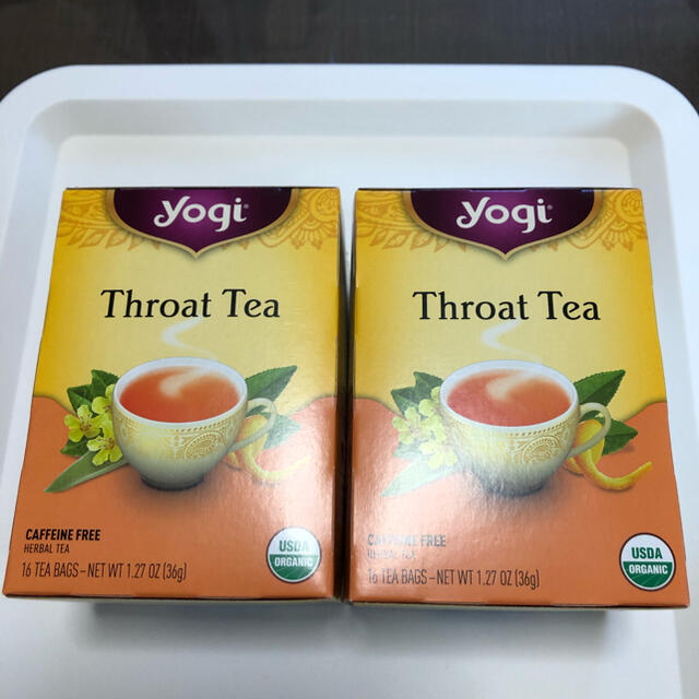 KALDI(カルディ)のヨギ　throat tea スロートティー二箱☆ オーガニックハーブティー 食品/飲料/酒の健康食品(健康茶)の商品写真