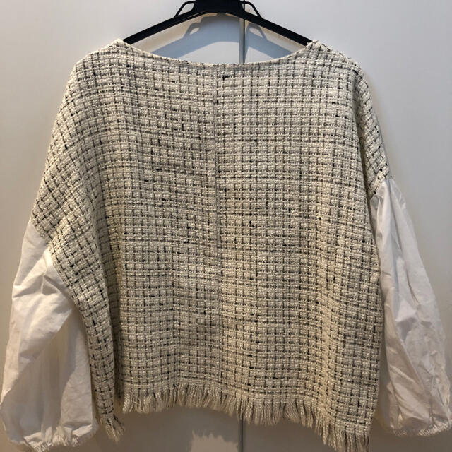 ZARA(ザラ)の【ZARA】コントラストテクスチャー素材トップス レディースのトップス(シャツ/ブラウス(長袖/七分))の商品写真