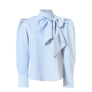 Bibiy. ribbon cuffs blouse -stripe-(シャツ/ブラウス(長袖/七分))