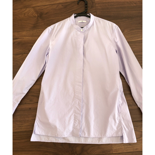 ユニクロ(UNIQLO)のユニクロ　プラスJ スーピマコットンスタンドカラーシャツ(シャツ/ブラウス(長袖/七分))