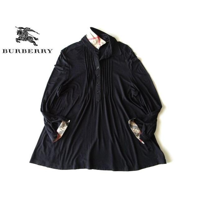 バーバリーロンドン 襟裏袖裏ノバチェック ストレッチジャージーPOシャツBURBERRY