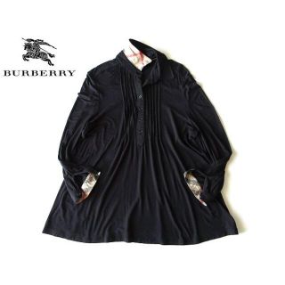 バーバリー(BURBERRY)のバーバリーロンドン 襟裏袖裏ノバチェック ストレッチジャージーPOシャツ(シャツ/ブラウス(長袖/七分))