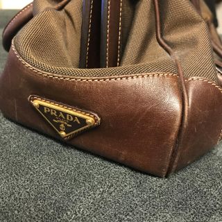PRADA - PRADA プラダ がま口ロゴジャガード ボストンバッグ