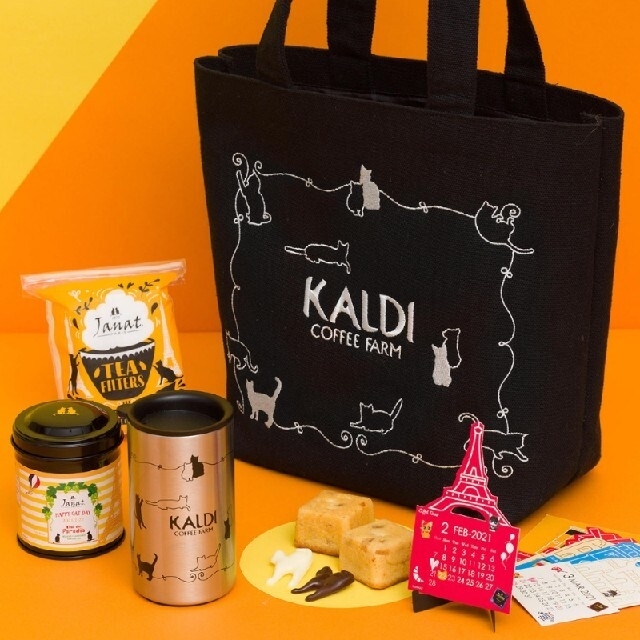 KALDI(カルディ)の【和也様専用】KALDI カルディ ネコの日バッグプレミアム 抜き取りなし レディースのバッグ(トートバッグ)の商品写真