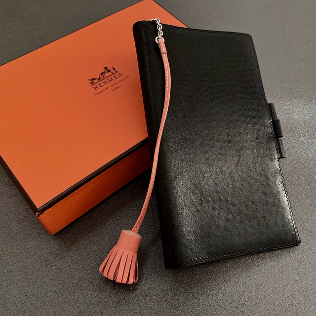 なしHERMES エルメス アジェンダ ヴィジョン 手帳 エミュー