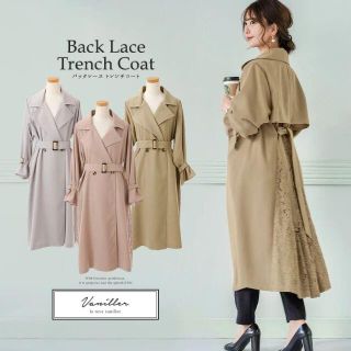 ヴァニレ レーストレンチコート♡ミルクホワイト