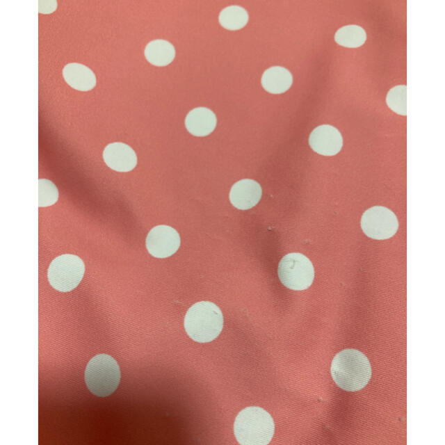 110サイズ　フリルラッシュガード　ピンク×白ドット キッズ/ベビー/マタニティのキッズ服女の子用(90cm~)(水着)の商品写真