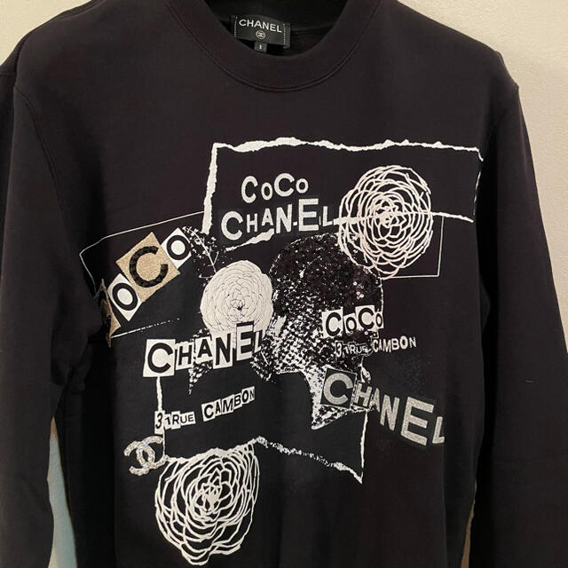 CHANEL(シャネル)の2020 シャネル　スウェット トレーナー　黒　プルオーバー レディースのトップス(トレーナー/スウェット)の商品写真