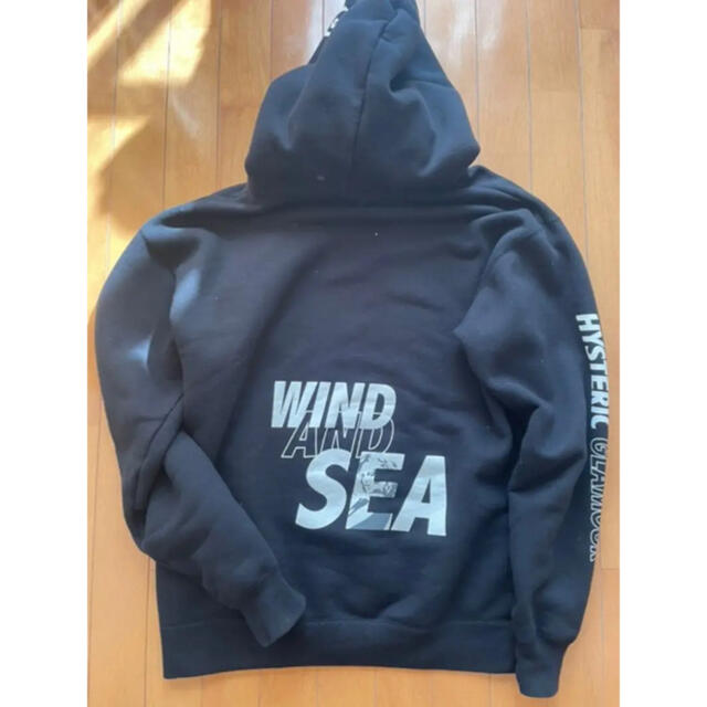 HYSTERIC GLAMOUR WIND AND SEA 黒 パーカーMサイズ