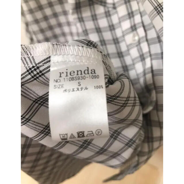 新品　rienda チェックロングシャツ　シャツワンピース　定価9625円 レディースのワンピース(ロングワンピース/マキシワンピース)の商品写真