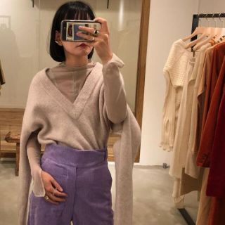 Yak Vneck Sweater little suzie (ニット/セーター)