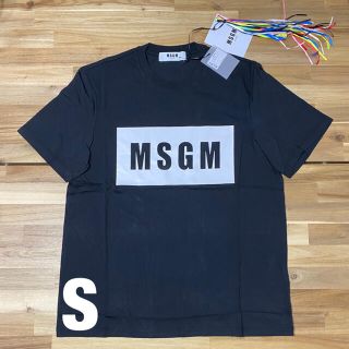 エムエスジイエム(MSGM)の新品　MSGM メンズ　ロゴTシャツ　半袖　エムエスジーエム　ブラック　S 黒(Tシャツ/カットソー(半袖/袖なし))