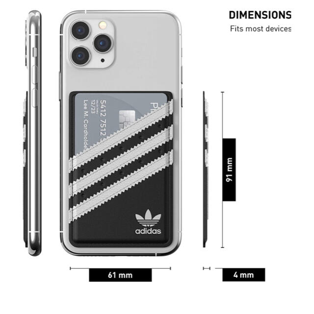 adidas(アディダス)のアディダス　カードケース　スマホケース　UNIVERSAL POCKET スマホ/家電/カメラのスマホアクセサリー(iPhoneケース)の商品写真