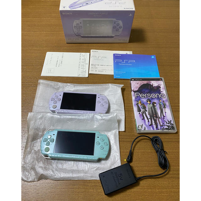 PlayStation Portable(プレイステーションポータブル)の［ロビン様専用］PSP本体（2機）＋ペルソナソフトセット エンタメ/ホビーのゲームソフト/ゲーム機本体(携帯用ゲーム機本体)の商品写真