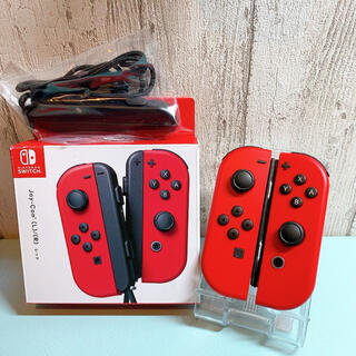 ニンテンドースイッチ(Nintendo Switch)の美品 人気カラー 廃盤レッドSwitch 左右セット ジョイコンJoy-Con(その他)