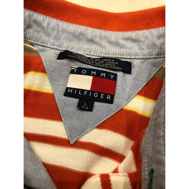 TOMMY HILFIGER(トミーヒルフィガー)のトミーヒルフィガー　半袖ポロシャツ　サイズＬ メンズのトップス(ポロシャツ)の商品写真