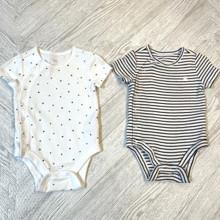 ベビーギャップ(babyGAP)の【美品】GAPbaby/半袖ロンパース2枚セット(肌着/下着)