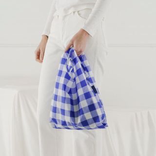 ドゥーズィエムクラス(DEUXIEME CLASSE)の【BAGGU】ブルー チェック Blue Check  ベビー  Baby(エコバッグ)