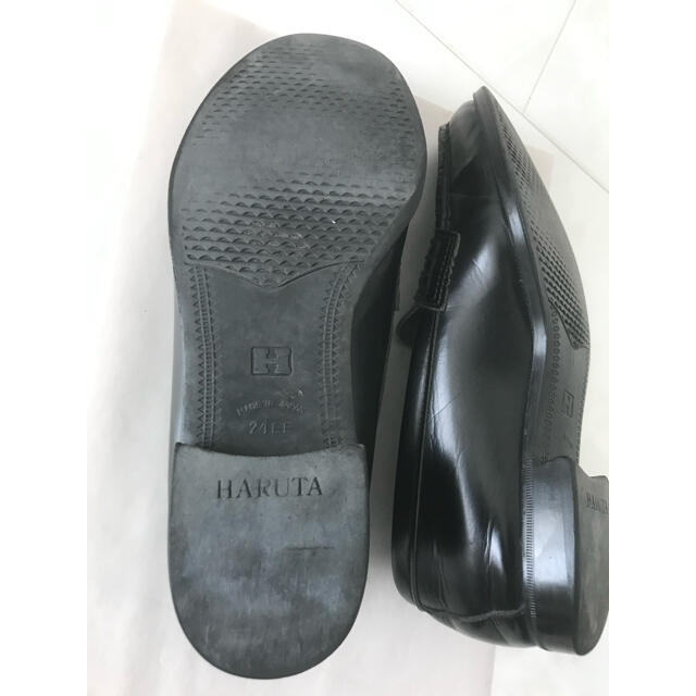 HARUTA(ハルタ)の隠密同心様　専用　HARUTA   ローファー 黒   ２４cm  ＥＥ レディースの靴/シューズ(ローファー/革靴)の商品写真