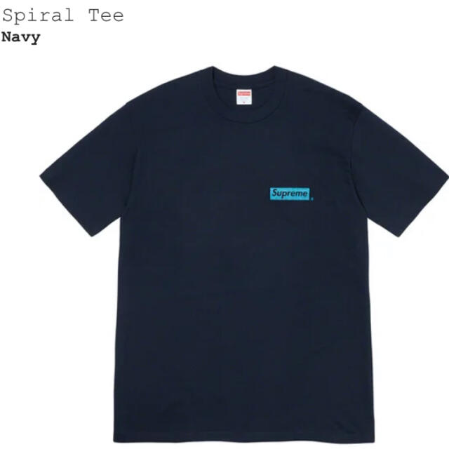 Supreme 2021 S/S WEEK 1 Spiral Tee Navy