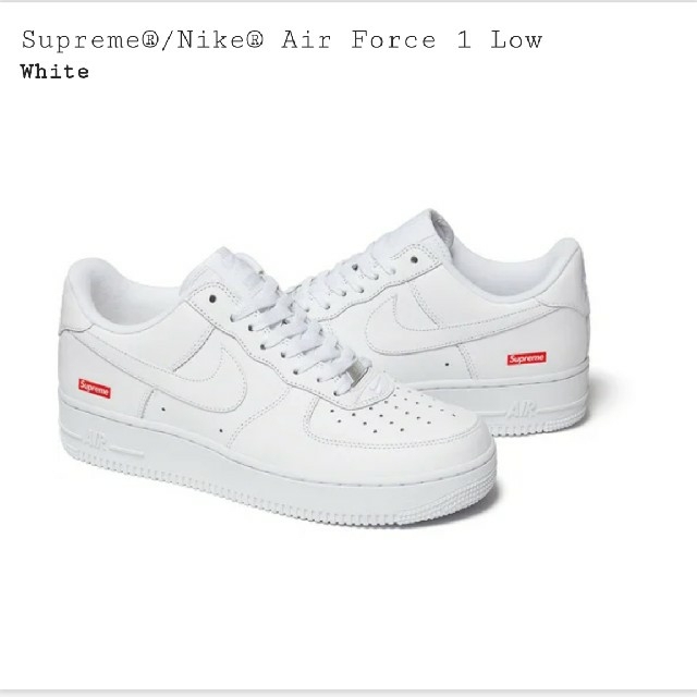 Supreme Air Force 1 Low White  US8 26㎝