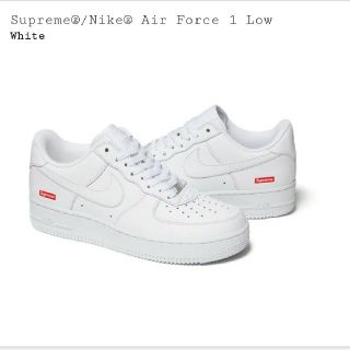 シュプリーム(Supreme)のSupreme Air Force 1 Low White  US8 26㎝(スニーカー)