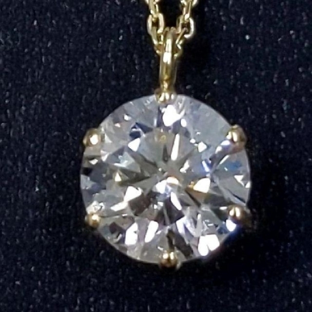 ひと粒ダイヤ  ネックレス K18 0.71ct