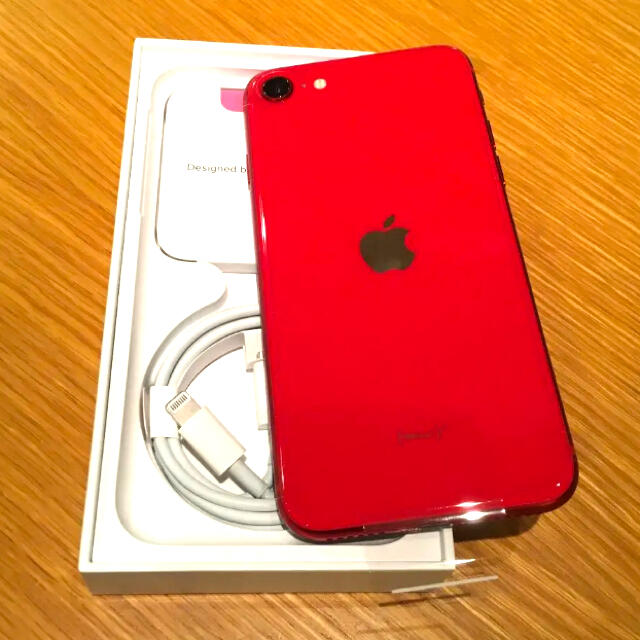 iPhoneSE第二世代 128GB レッド SIMロック解除済 一年保証期間内 | www