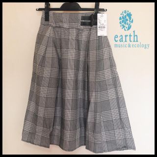 アースミュージックアンドエコロジー(earth music & ecology)の新品未着用♡チェックキルトスカート(ひざ丈スカート)