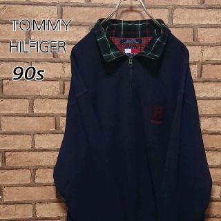 トミーヒルフィガー(TOMMY HILFIGER)のトミーヒルフィガー 90s フラッグタグ ハーフジップコットンニット(ニット/セーター)