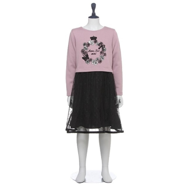 ANNA SUI mini(アナスイミニ)のアナスイミニ　ドッキングワンピース キッズ/ベビー/マタニティのキッズ服女の子用(90cm~)(ワンピース)の商品写真