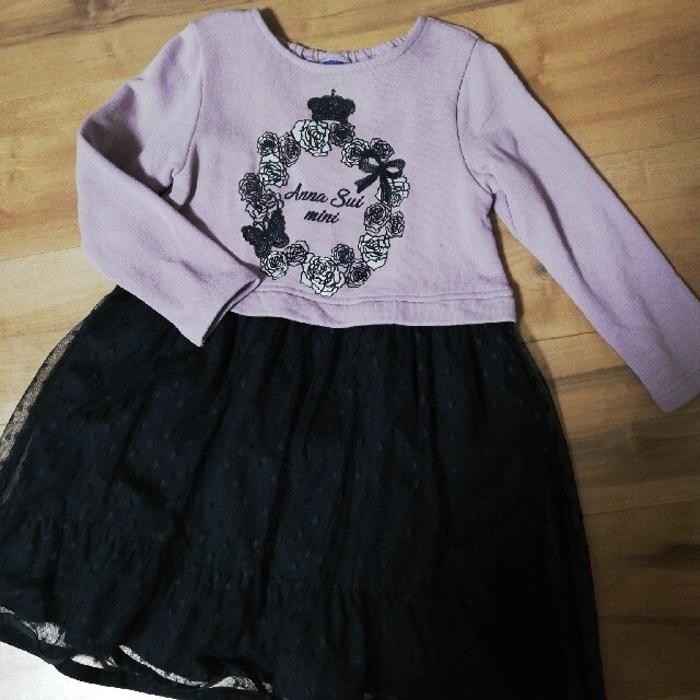 ANNA SUI mini(アナスイミニ)のアナスイミニ　ドッキングワンピース キッズ/ベビー/マタニティのキッズ服女の子用(90cm~)(ワンピース)の商品写真