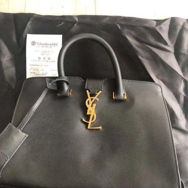 YSL イヴサンローラン   ハンドバッグ黒素材