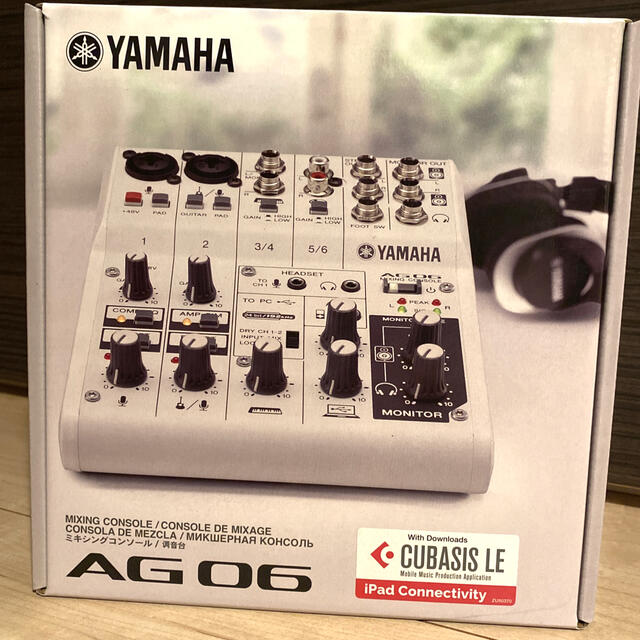 ヤマハ(ヤマハ)の新品未使用YAMAHAミキサーAG06#新品 楽器のレコーディング/PA機器(ミキサー)の商品写真