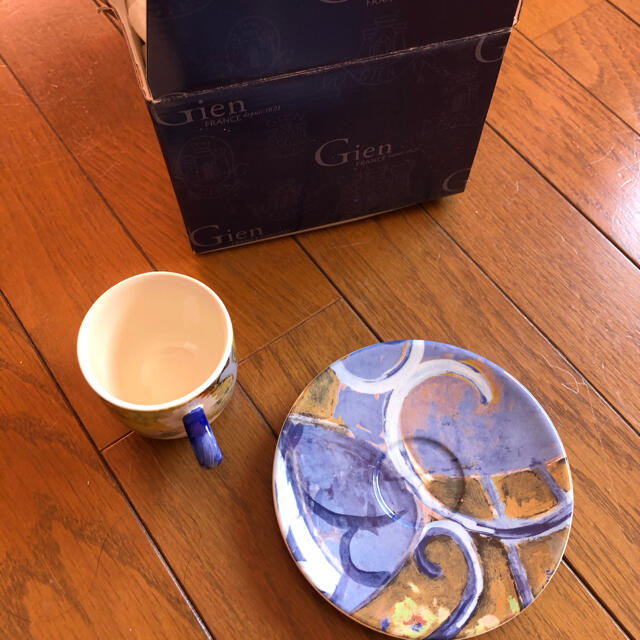 H.P.FRANCE - フランス ジアン gien コーヒーカップ&ソーサー H.P.FRANCE - フランス ジアン gien コーヒーカップ&ソーサー
