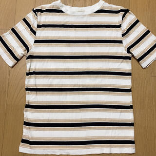 ジーユー(GU)の半袖　Tシャツ　ボーダー(Tシャツ(半袖/袖なし))