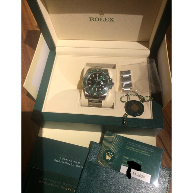 ROLEX(ロレックス)のたわし様専用 ロレックス 116610lv 新ギャラ グリーンサブ 付属品完備 メンズの時計(腕時計(アナログ))の商品写真