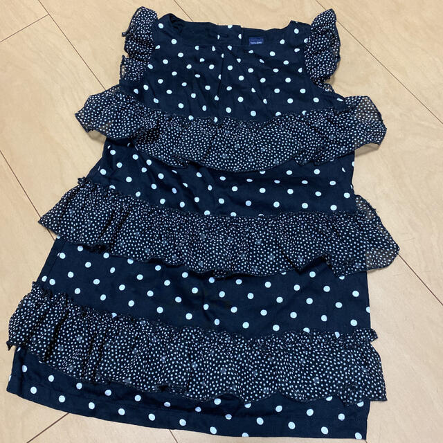 babyGAP(ベビーギャップ)のベビーギャップ　ドット　ティアード　ワンピース キッズ/ベビー/マタニティのキッズ服女の子用(90cm~)(ワンピース)の商品写真