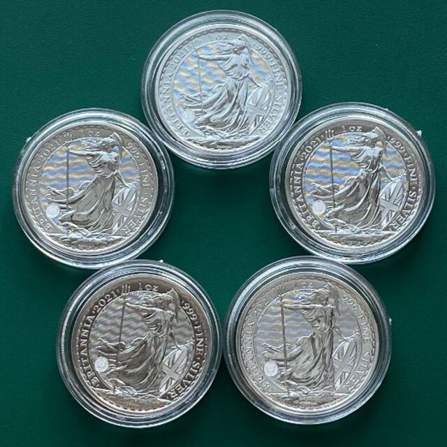 SILVER1オンス 銀貨 5枚セット