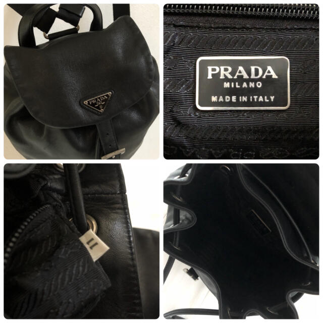新年の贈り物バッグPRADAプラダ チェーンストラップ 型押し ナッパレザーリュック バック