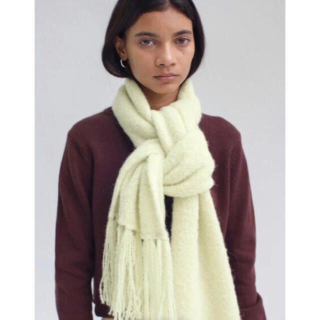 オーラリー ALPACA WOOL SUPER LIGHT KNIT STOLE - ストール