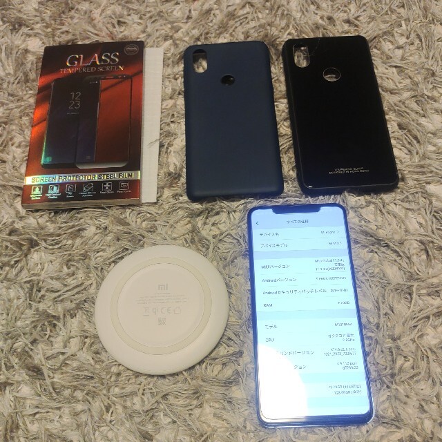 スマートフォン本体xiaomi mi mix3 本体 ブルー