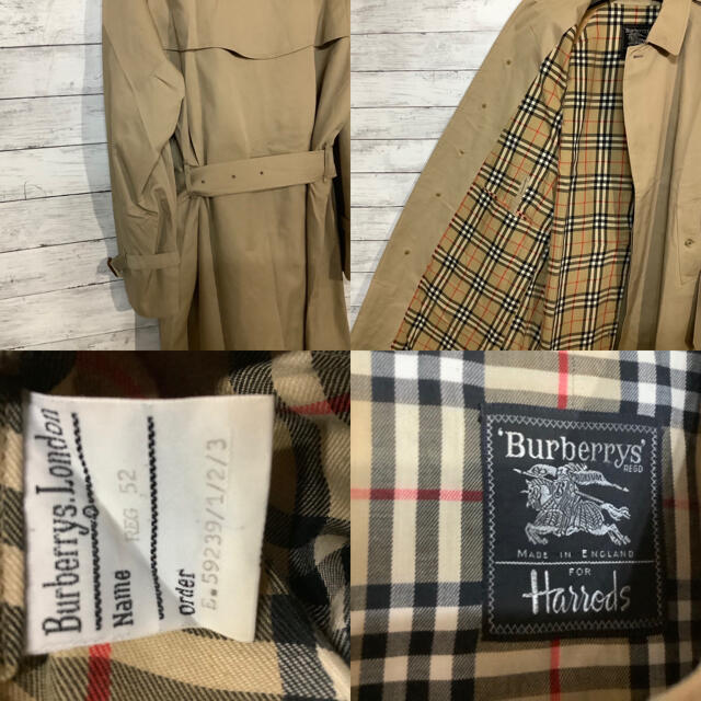 BURBERRY(バーバリー)の☆バーバリー　プローサム　シングルトレンチ　イギリス製　XL メンズのジャケット/アウター(トレンチコート)の商品写真