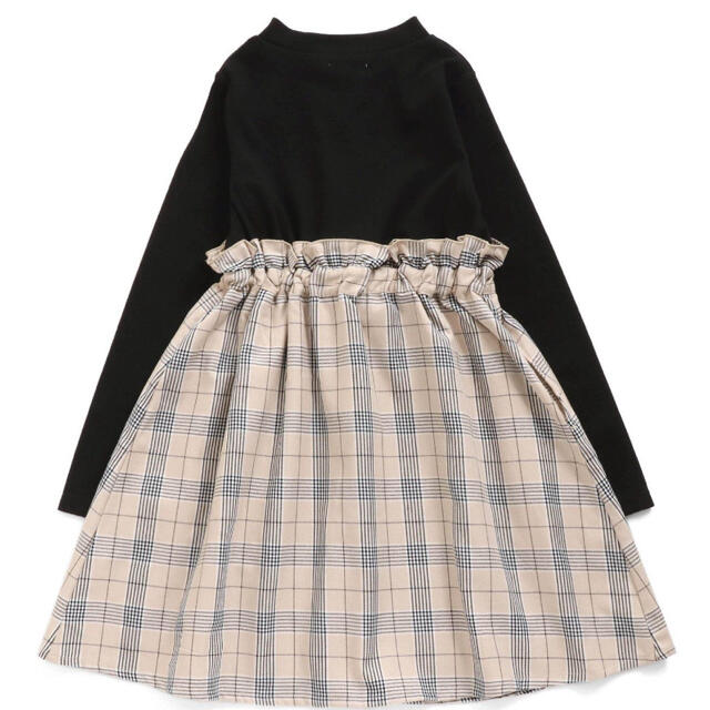 （新品）アルジー　チェックドッキングワンピ キッズ/ベビー/マタニティのキッズ服女の子用(90cm~)(ワンピース)の商品写真